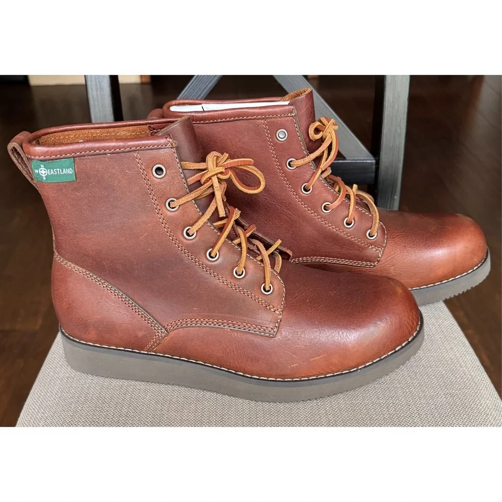 Eastland Kyle 1955 Leather Boots Brown Vibram Lace Up Work Casual Mens Size (11)
